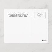 CARTE POSTALE LANCEMENT DE LA DÉCOUVERTE STS 133 (Dos)