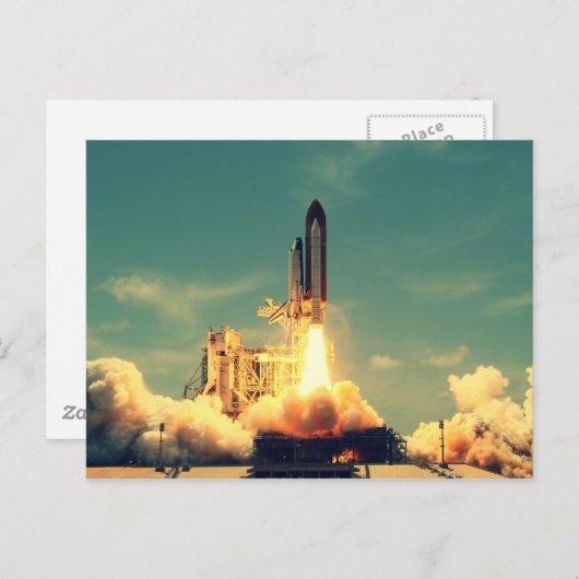 Carte Postale Lancement de la fusée (Devant / Derrière)