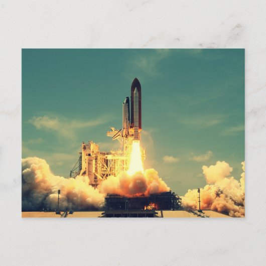 Carte Postale Lancement de la fusée (Devant)