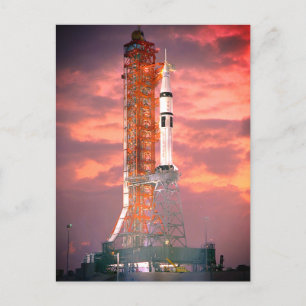 Carte Postale Lancement de la fusée Apollo Saturn 1B