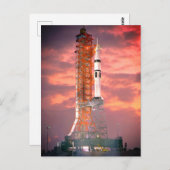 Carte Postale Lancement de la fusée Apollo Saturn 1B (Devant / Derrière)
