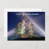 Carte Postale Lancement de la fusée Cape Canaveral Florida (Devant / Derrière)