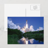 Carte Postale Lancement de la navette spatiale (Devant / Derrière)