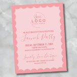 Carte Postale Lancement du logo Business Grand Ouverture<br><div class="desc">Une invitation amusante mais simple pour une grande ouverture d'entreprise ou un événement de lancement de marque ou de produit. Ajoutez votre propre logo en haut pour lui donner votre marque, et vous pouvez modifier toutes les couleurs d'élément pour qu'elles correspondent aux couleurs de votre marque. Vous pouvez même changer...</div>