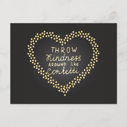 Carte Postale Lancer de la gentillesse comme des confettis (Devant)