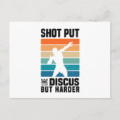 Carte Postale Lancer de poids Sports | Cadeaux drôles de dictons (Devant)