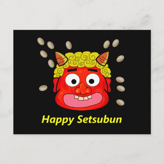 Carte Postale Lancer des haricots à Demon (Devant)