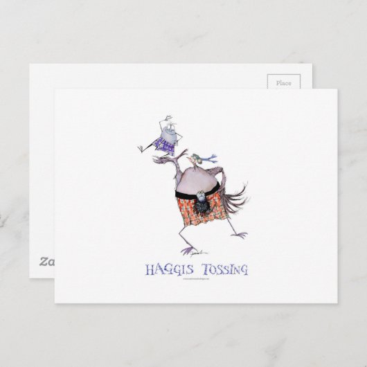 Carte Postale lancer le haggis (Devant / Derrière)