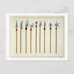 Carte Postale Lances, lances, demi-berds et parties, plaque pour