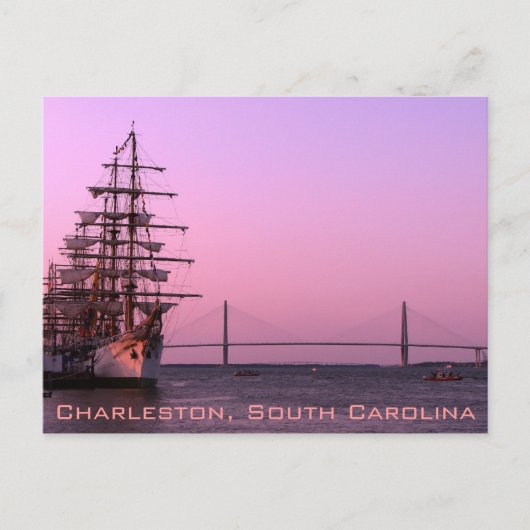 Carte Postale L'Ancien et le Nouveau à Charleston (Devant)