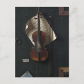 Carte Postale L'Ancien Violon par William Michael Harnett (Devant)