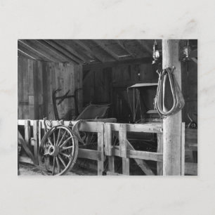 Carte Postale L'ancienne grange - noir et blanc