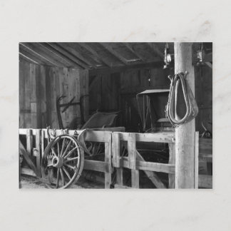 Carte Postale L'ancienne grange - noir et blanc