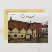 Carte Postale L'ancienne synagogue Kazimierz District de Kraków  (Devant / Derrière)