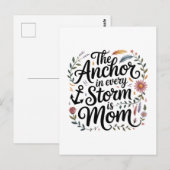 Carte Postale L'ancre dans chaque tempête est maman (Devant / Derrière)