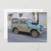 Carte Postale Land Rover vert (Devant / Derrière)
