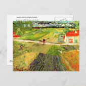 Carte Postale Landscape, Carriage and Train Van Gogh Fine Art (Devant / Derrière)