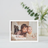 Carte Postale Landscape Photo With Bold Happy Holidays (Debout devant)