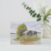 Carte Postale Landscape watercolor painting  (Debout devant)