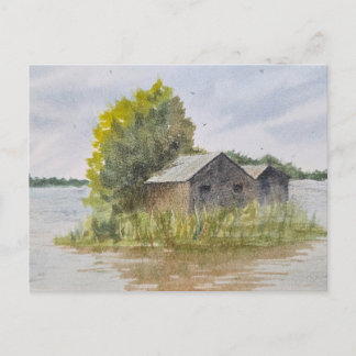 Carte Postale Landscape watercolor painting