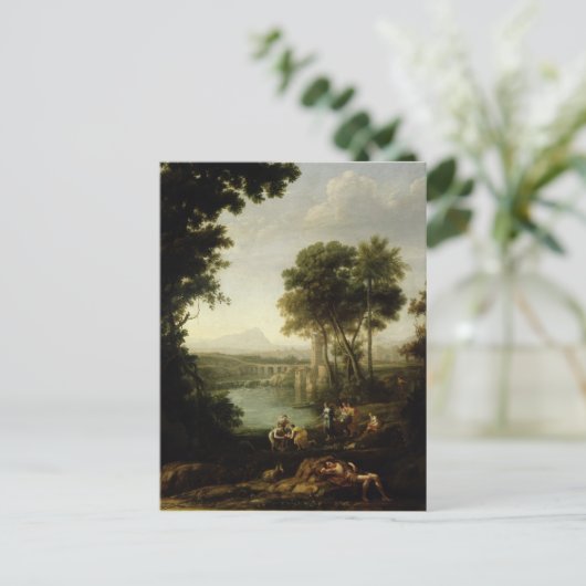 Carte Postale Landscape with the Finding of Moses (Debout devant)