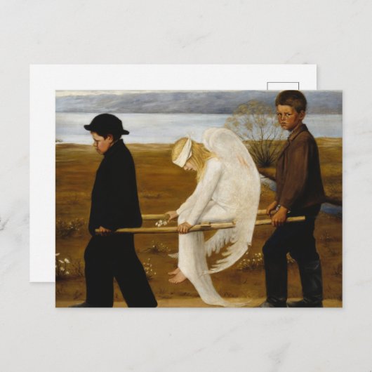 Carte Postale L'ange blessé par Hugo Simberg (Devant / Derrière)