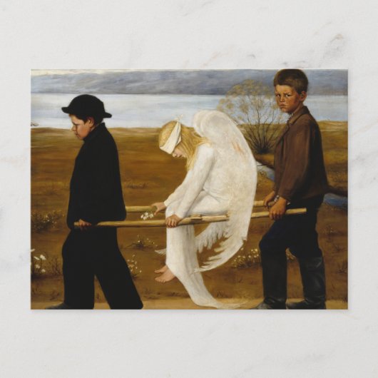 Carte Postale L'ange blessé par Hugo Simberg (Devant)