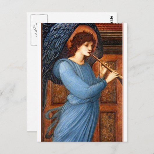 Carte Postale L'ange par Sir Edward Burne-Jones (Devant / Derrière)