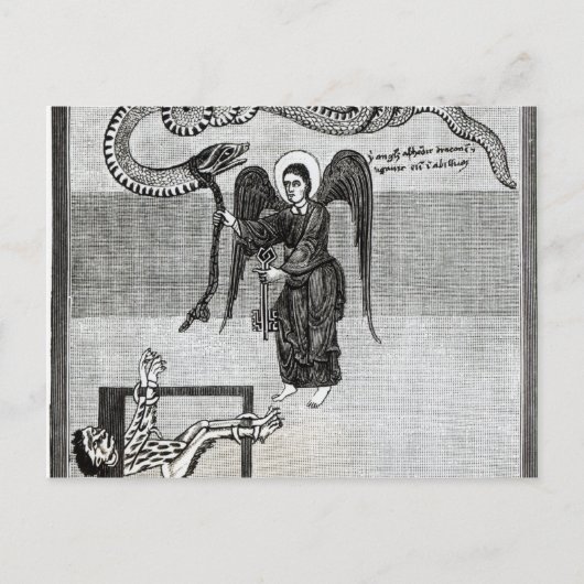 Carte Postale L'Ange, tenant les Clés de l'Enfer (Devant)