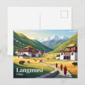 Carte Postale Langmusi Chine (Devant / Derrière)