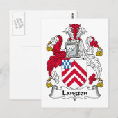 Carte Postale Langton Family Crest (Devant / Derrière)