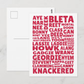 Carte Postale langue anglaise du nord Geordie slang (Devant / Derrière)