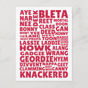 Carte Postale langue anglaise du nord Geordie slang