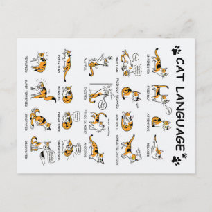 Carte Postale Langue de chat, Drôle Chat Kitten, Aimer Idée cade