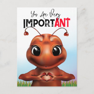 Carte Postale Langue des signes d'anniversaire de fourmi