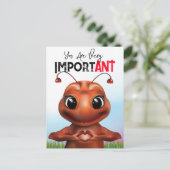 Carte Postale Langue des Signes de Fourmi Anniversaire (Debout devant)