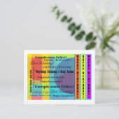 Carte Postale Langues Anniversaire (Debout devant)