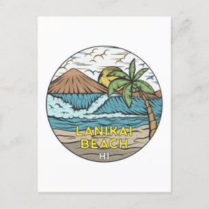 Carte Postale Lanikai Beach Hawaii Vintage
