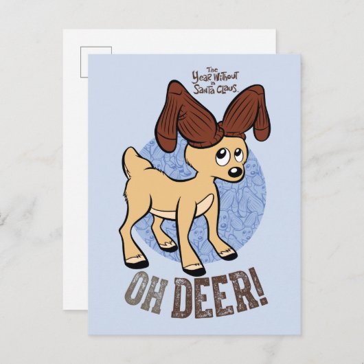 Carte Postale L'ANNÉE SANS PÈRE NOËL™ | Vixen "Oh Deer" (Devant / Derrière)