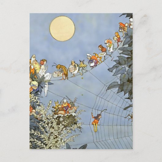 Carte Postale « L'anniversaire de la fée » par Heath Robinson (Devant)