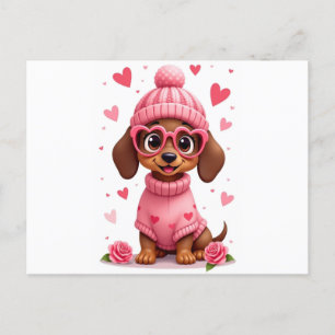 Carte Postale l'anniversaire de la Saint-Valentin chien vie d'am