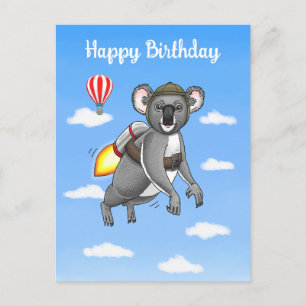 Carte Postale L'anniversaire de Rocket Koala