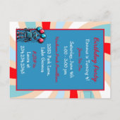 Carte Postale L'anniversaire du garçon à thème robotique (Dos)