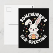 Carte Postale L'annonce de grossesse de Somebunnys "Egg-specting (Devant / Derrière)