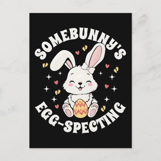Carte Postale L'annonce de grossesse de Somebunnys "Egg-specting (Devant)