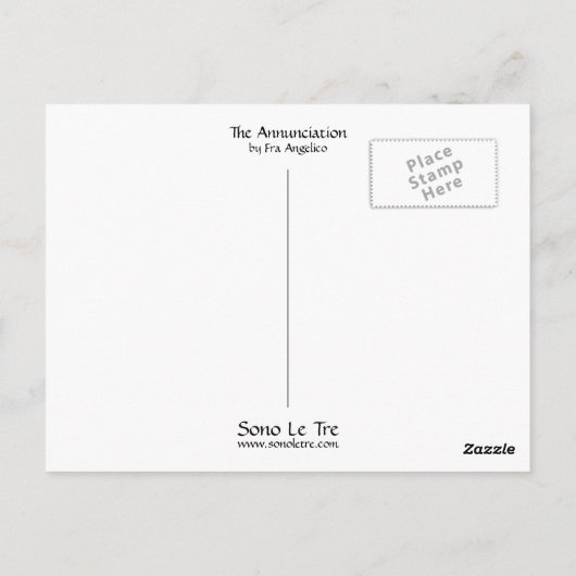 Carte Postale L'Annonciation (Dos)