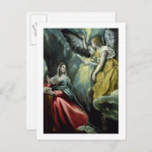 Carte Postale L'Annonciation, c.1575 (huile sur toile) (Devant / Derrière)