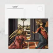 Carte Postale L'Annonciation de Botticelli (Devant / Derrière)