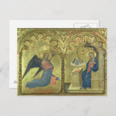 Carte Postale L'Annonciation, détail d'un polytyque dépeignant (Devant / Derrière)