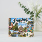 Carte Postale Lansing Michigan (Debout devant)
